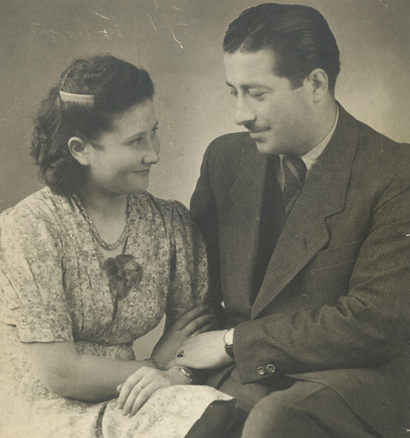 Fred and Ann Gilbert in Germany in 1948. The couple met in a concentration camp and emigrated to Cedar Rapids in 1949.
